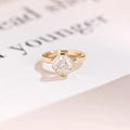 2.5mm Wide Band Solid Gold Asscher Cut Moissanite Engagement Ring, Gift for Her