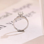 Solid Gold Asscher Cut Moissanite Engagement Ring with Hidden Halo