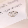 Solid Gold Asscher Cut Moissanite Engagement Ring with Hidden Halo