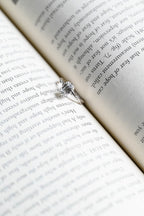 Solid Gold Emerald Cut Moissanite Engagement Ring, Twisted Band Promise Ring