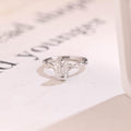 Solid Gold Emerald Cut Moissanite Engagement Ring, Twisted Band Promise Ring