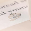 Solid Gold Twisted Band Heart Cut Moissanite Engagement Ring