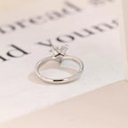 Solid Gold Twisted Band Heart Cut Moissanite Engagement Ring