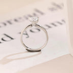 Solid Gold Twisted Band Heart Cut Moissanite Engagement Ring