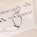 Solid Gold Twisted Band Heart Cut Moissanite Engagement Ring