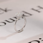 Solid Gold Old European Elongated Cushion Moissanite Engagement Ring, Promise Ring