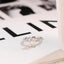 Solid Gold Emerald Cut Moissanite Engagement Ring, Half Eternity & Hidden Halo Promise Ring