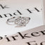 Solid Gold Round Moissanite Engagement Ring Set, Delicate Wedding Band Set