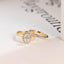 Solid Gold Floral Halo Oval Moissanite Wedding Band Set