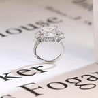Solid Gold Old Mine Cushion Moissanite Engagement Ring, Anniversary Gift for Women