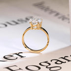 Solid Gold 4mm Heart Cut Moissanite Engagement Ring