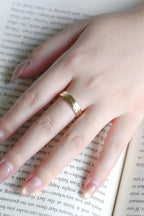 Solid Gold 5mm U-Shaped Groove Wedding Band for Men