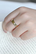 Solid Gold 5mm U-Shaped Groove Wedding Band for Men
