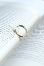 Solid Gold 5mm U-Shaped Groove Wedding Band for Men