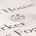 Solid Gold 4mm Asscher Moissanite Men's Wedding Band, Promise Band