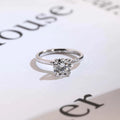 Solitaire Round Diamond Engagement Ring, Solid Gold Hammered Promise Ring, Birthday Gift for Women