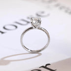 Solitaire Round Diamond Engagement Ring, Solid Gold Hammered Promise Ring, Birthday Gift for Women