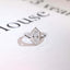 Solid Gold Hexagon Cut Moissanite Engagement Ring, Promise Ring