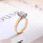 Solid Gold 3mm Band Elongated Cushion Cut Moissanite Engagement Ring, Anniversary Gift for Her