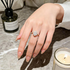 Oval Moissanite Engagement Ring, Curved Gold Engagement Ring, Unique Oval Wedding Ring, Minimalist Promise Ring for Women