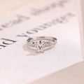 Solid Gold Oval Cut Moissanite Engagement Ring, Half Pave Promise Ring