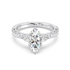 Enchanted Star Diamond Gold Ariel Shell Gallery Engagement Ring