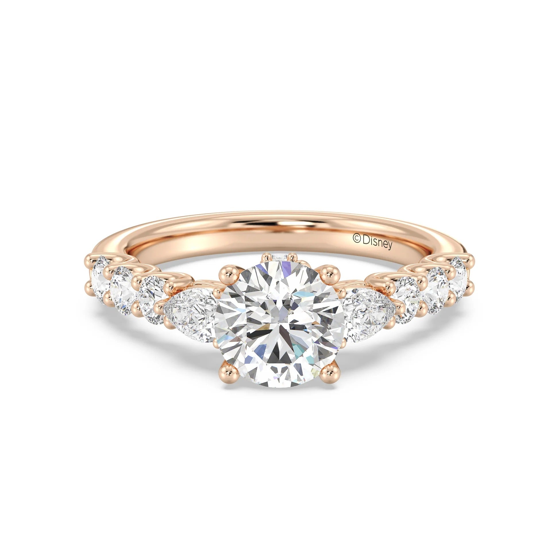 Enchanted Star Diamond Gold Belle Gallery Engagement Ring