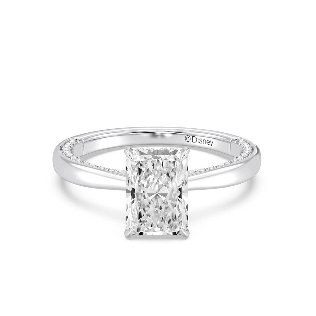 Enchanted Star Diamond With Gold, Disney’s Aurora Solitaire Studded Gallery Engagement Ring