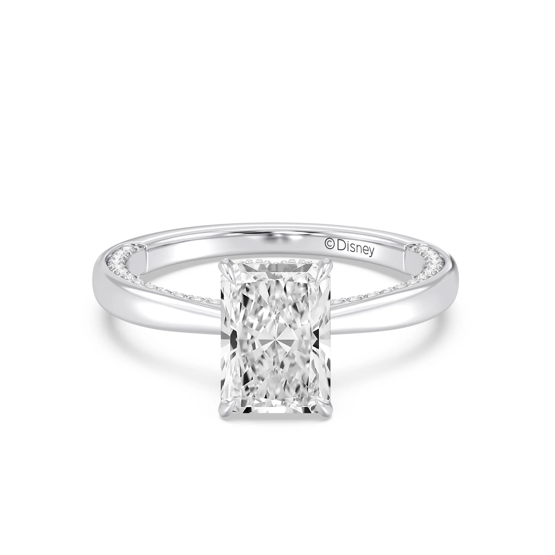 Enchanted Star Diamond With Gold, Disney’s Aurora Solitaire Studded Gallery Engagement Ring