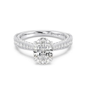 Enchanted Star Diamond And Gold Disney Princess Belle Vintage Milgrain Engagement Ring