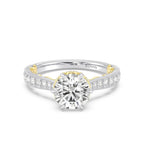 Enchanted Star Diamond And Gold Disney Princess Belle Vintage Ballroom Engagement Ring