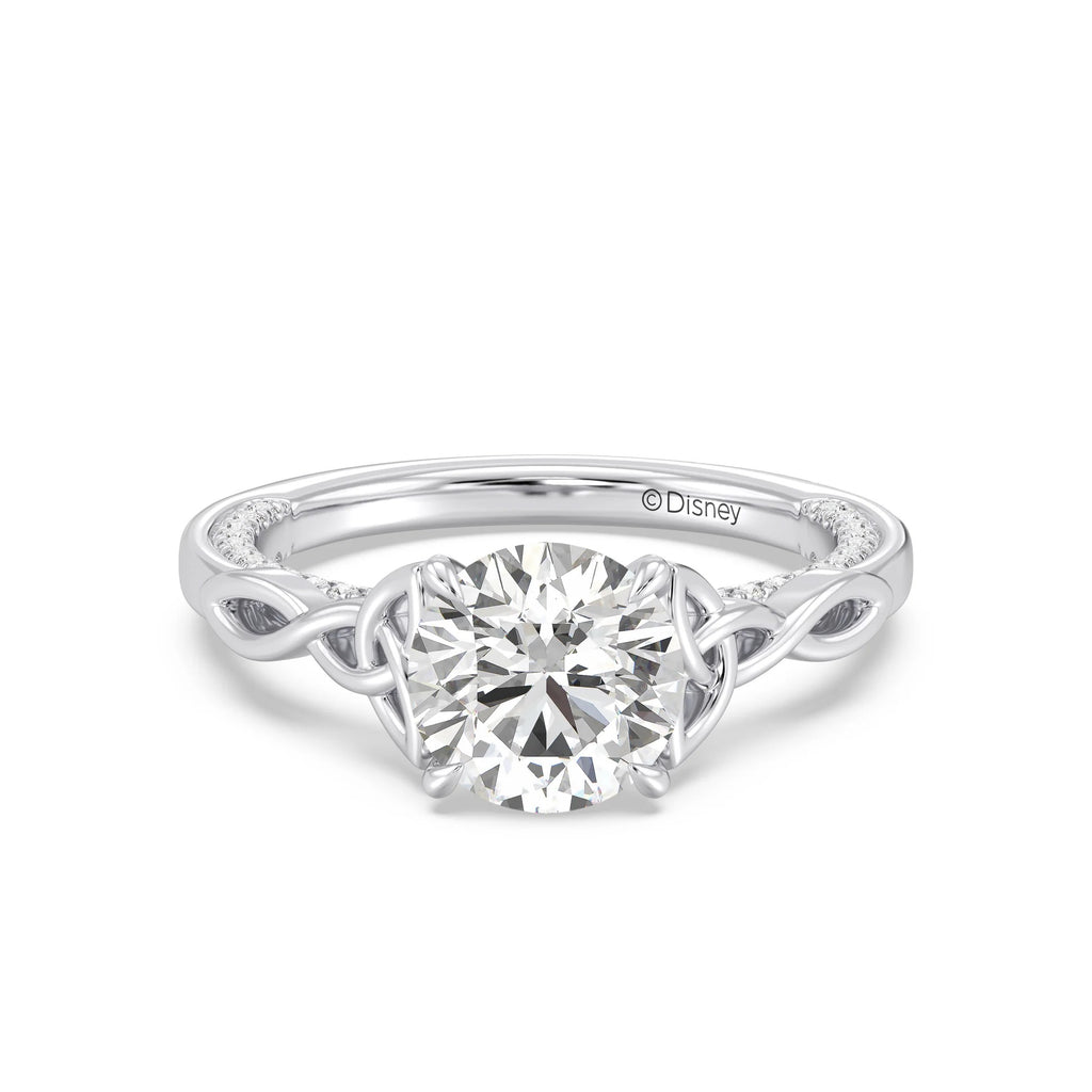 Enchanted Star Diamond And Gold Merida Celtic Hidden Pavé Engagement Ring