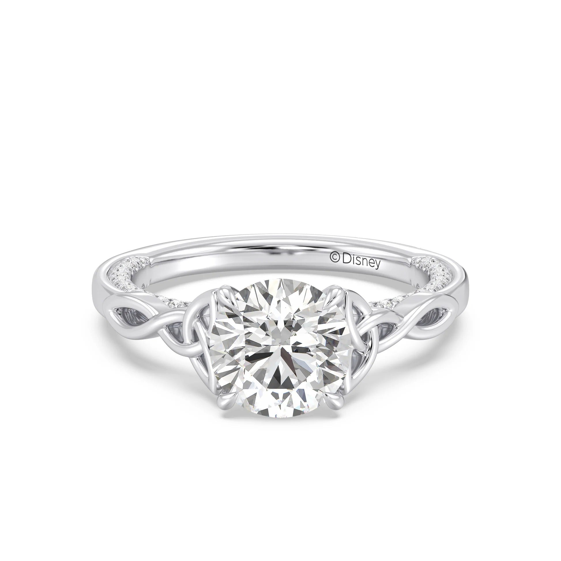 Enchanted Star Diamond And Gold Merida Celtic Hidden Pavé Engagement Ring