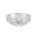 Enchanted Star Diamond And Gold Disney Princess Rapunzel Vintage Round Three Stone Engagement Ring