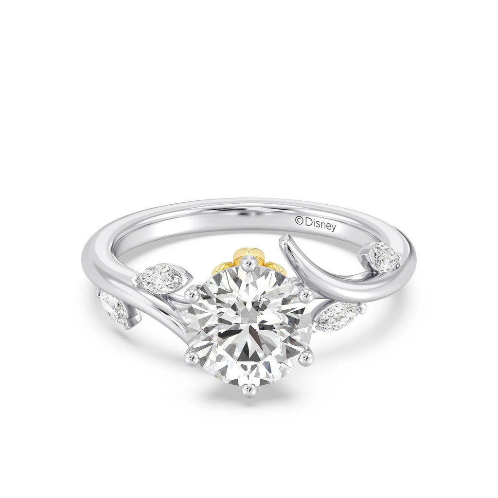 Enchanted Star Diamond And Gold Disney Princess Rapunzel Classic Vine Engagement Ring