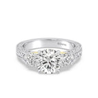 Enchanted Star Diamond And Disney Princess Aurora Vintage Round Three Stone Engagement Ring