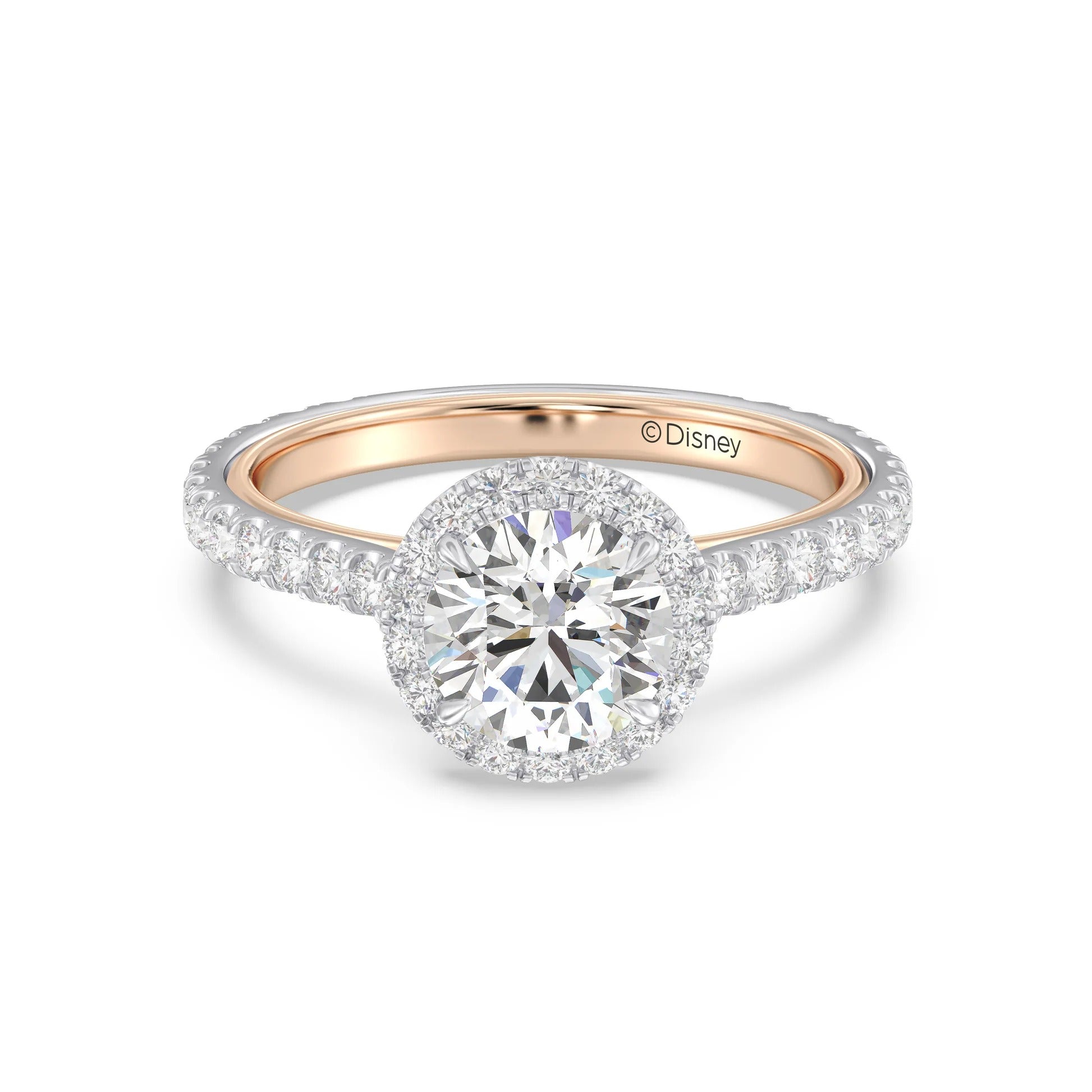 Enchanted Star Diamond Gold Jasmine Halo Engagement Ring