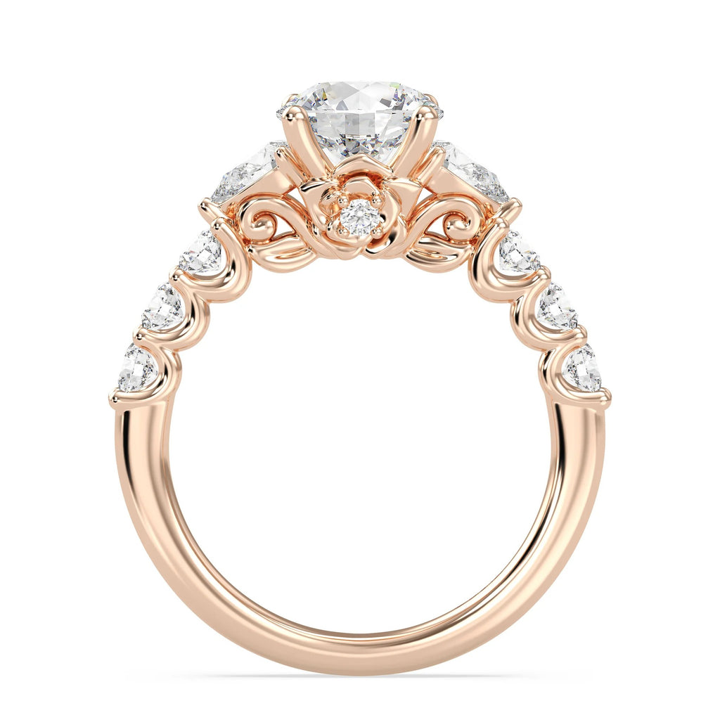 Enchanted Star Diamond Gold Belle Gallery Engagement Ring