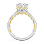 Enchanted Star Diamond And Gold Disney Princess Belle Vintage Ballroom Engagement Ring