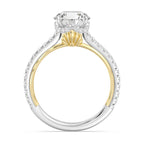 Enchanted Star Diamond And Gold Disney Princess Ariel Hidden Halo Engagement Ring