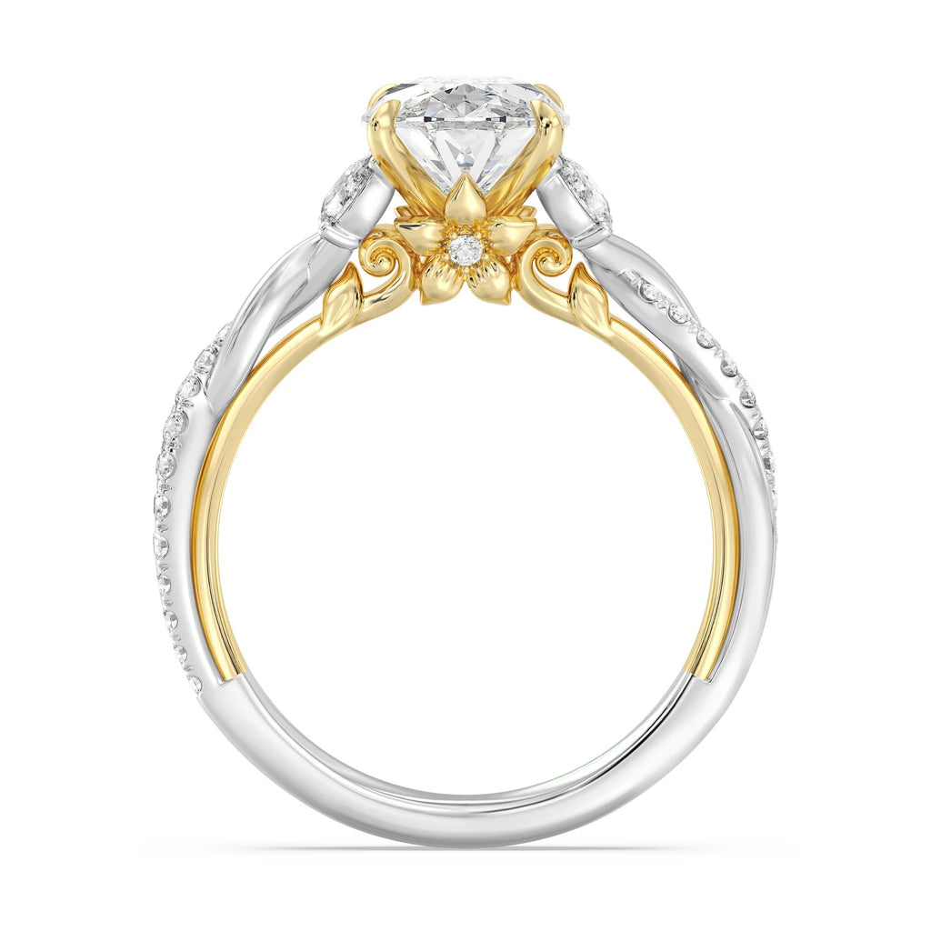 Enchanted Star Diamond And Gold Disney Princess Rapunzel Twist Engagement Ring