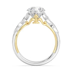 Enchanted Star Diamond And Gold Disney Princess Merida Celtic Solitaire Engagement Ring