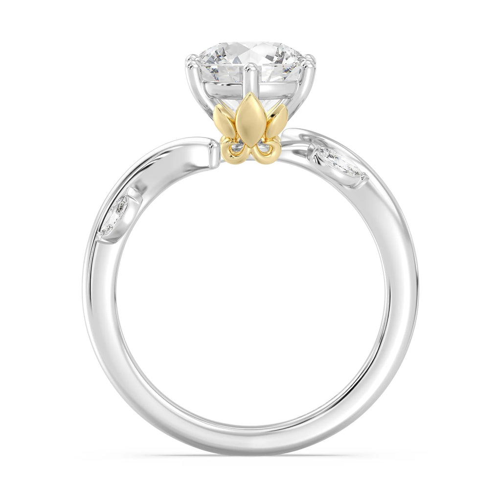 Enchanted Star Diamond And Gold Disney Princess Rapunzel Classic Vine Engagement Ring