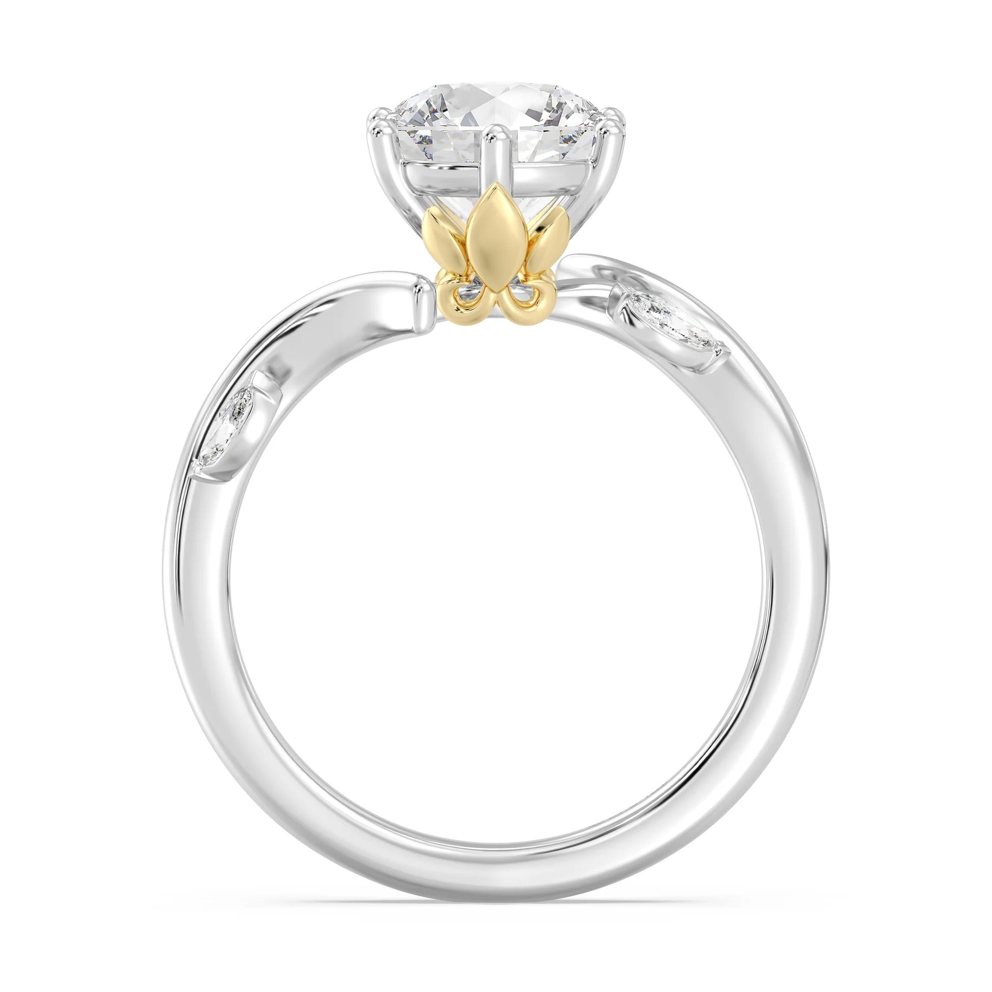 Enchanted Star Diamond And Gold Disney Princess Rapunzel Classic Vine Engagement Ring