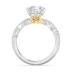 Enchanted Star Diamond And Gold Disney Princess Rapunzel Pavé Vine Engagement Ring