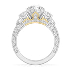 Enchanted Star Diamond And Disney Princess Aurora Vintage Round Three Stone Engagement Ring