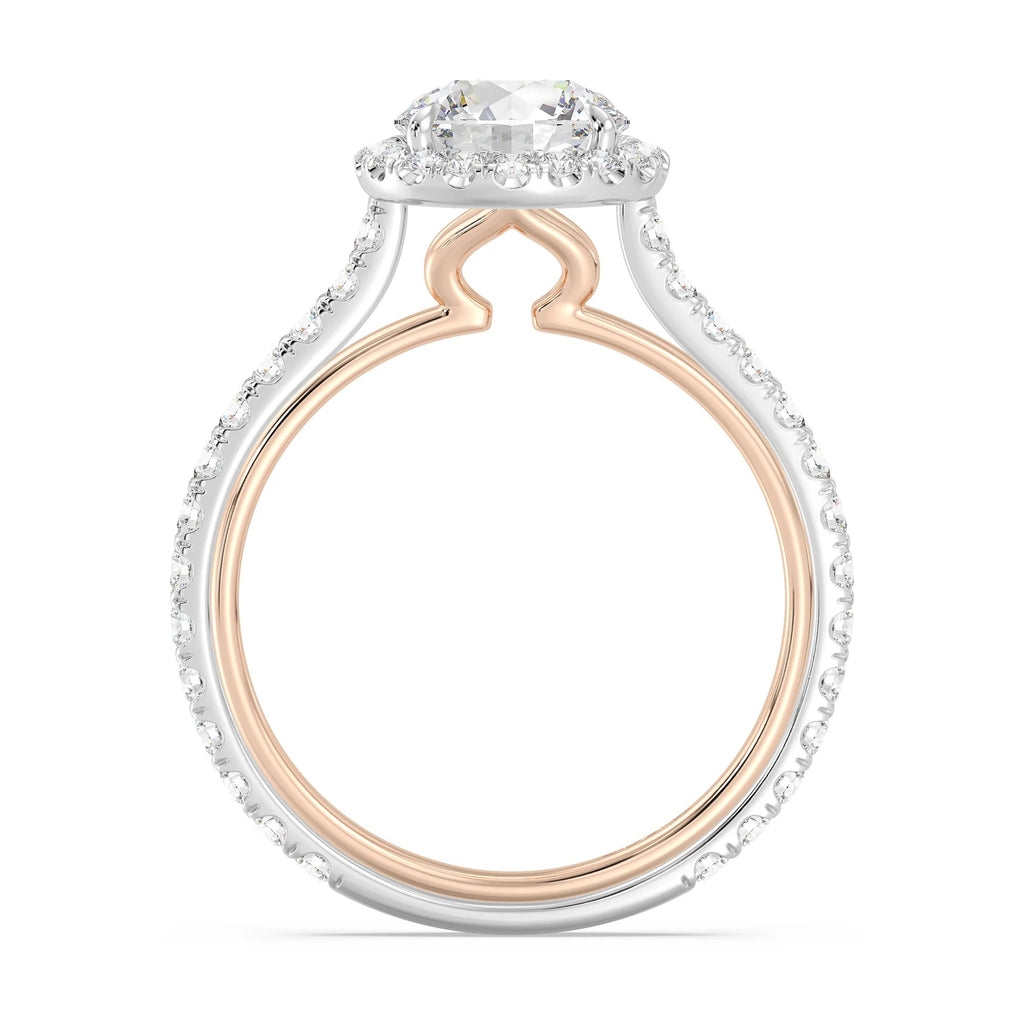 Enchanted Star Diamond Gold Jasmine Halo Engagement Ring