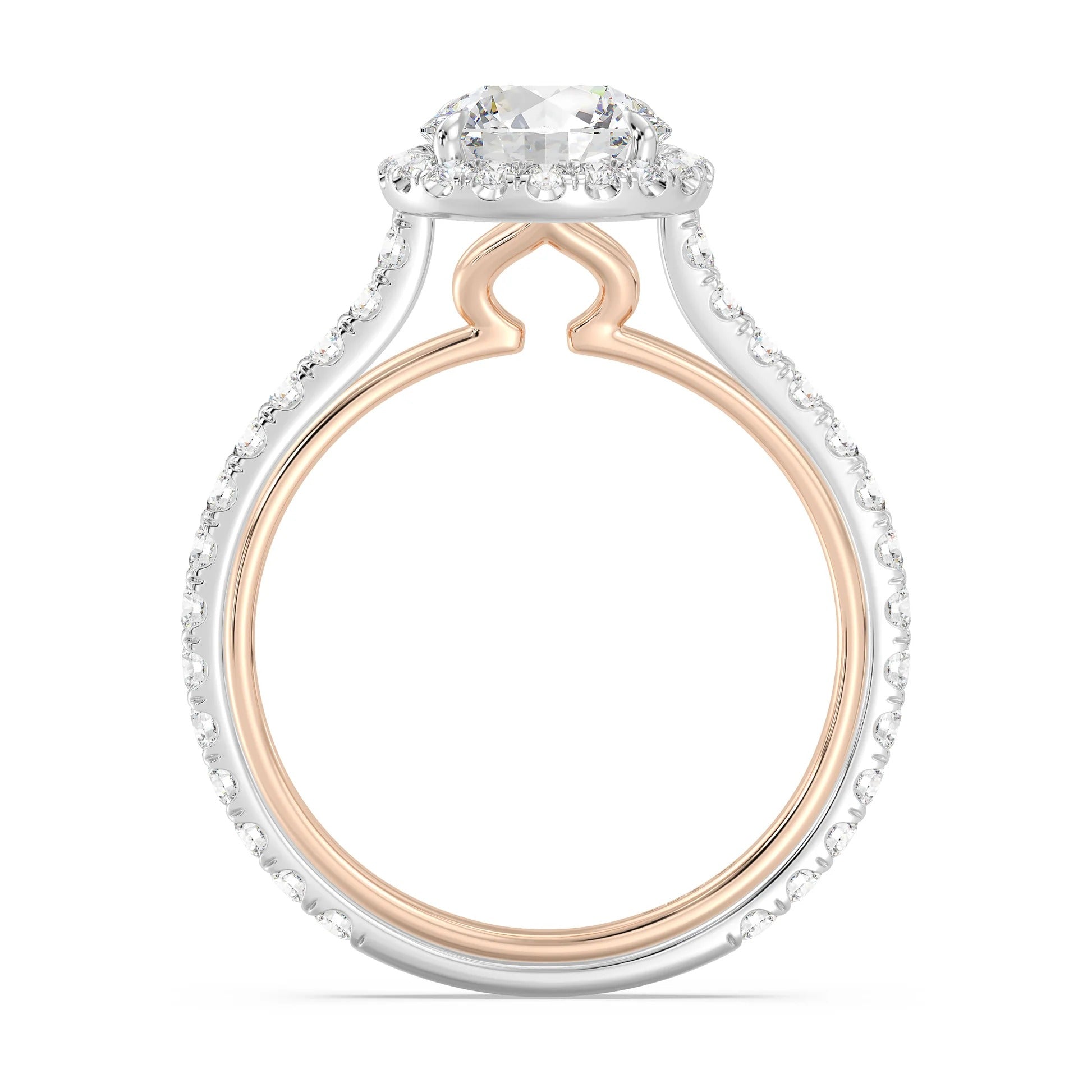 Enchanted Star Diamond Gold Jasmine Halo Engagement Ring