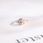 Solid Gold Three Stone Oval Cut Moissanite Engagement Ring