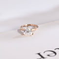 Solid Gold Minimalist Trillion Cut Moissanite Engagement Ring, Proposal Ring